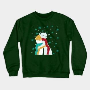 Weasel hugs Christmas in brown Crewneck Sweatshirt